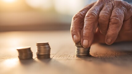 Careful hands build a secure future thoughtful retirement savings and financial planning concept