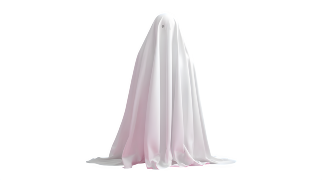 Ghostly apparition, isolated on transparent background