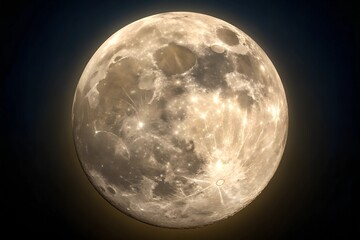 Full moon closeup
