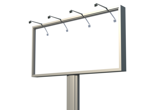 3D render of a large advertising billboard