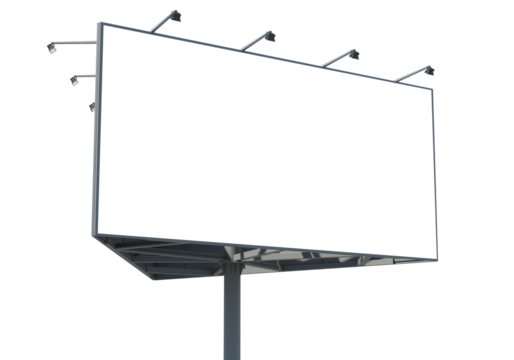 3D render of a large advertising billboard