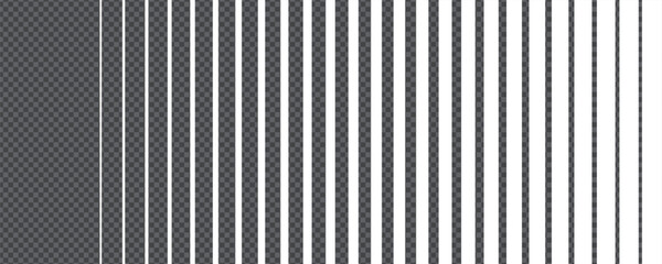 Vertical line and stripe pattern with gradient transition lattice and subtle gradation. Transparent bg emphasizes parallel rhythm in geometric vector layout.