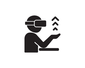 Augmented reality silhouette icon vector design illustration.