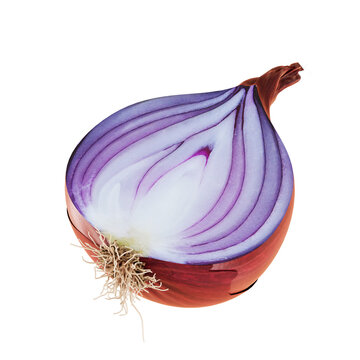 half chopped red onion isolet 