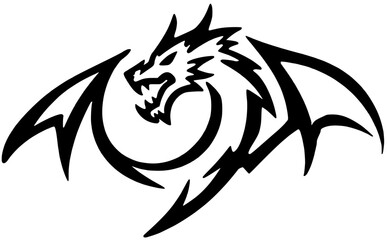 Obraz premium dragon tattoo design