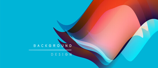 Abstract fluid shapes, vibrant colors, dynamic composition. Modern design element for backgrounds, presentations. Smooth gradients create visual interest.