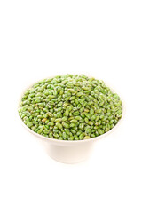 Fresh Green Mung Bean Kernels in Bowl - Healthy Legume Ingredient