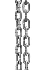 A chain of silver metal links