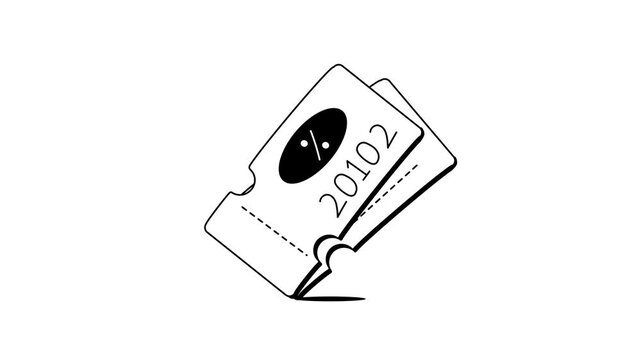 icon animation for special codes offering shopping discounts