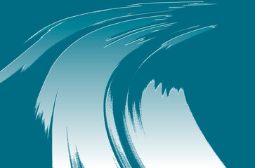 Abstract blue background for design. Wavy abstract shape.