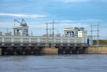 Fototapeta premium Kama Hydroelectric Power Plant. Perm