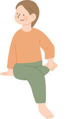 Fototapeta premium Woman in yoga preparation pose