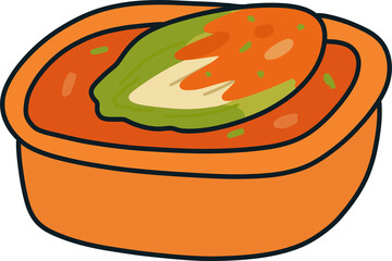 Kimchi container kimchi illustration