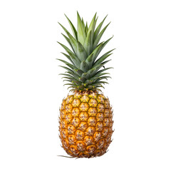 Fototapeta premium Fresh ripe pineapple fruit isolated on transparent background 