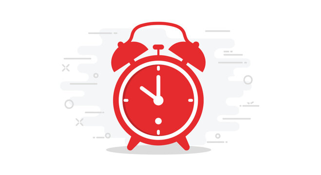 Vibrant red alarm clock symbolizes urgency, deadlines, and the critical importance of time management in modern life