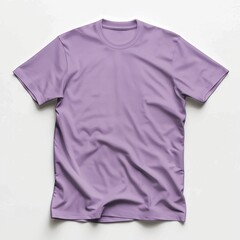 Purple T-Shirt on White Background