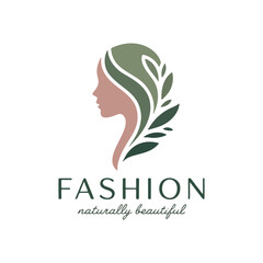 Elegant Fashion Script with Woman Silhouette Logo
