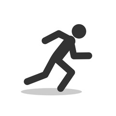 Running Human Icon with shadow