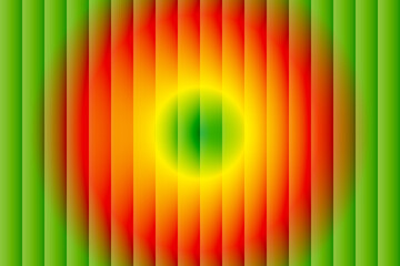 Vibrant abstract Background optical illusion artwork featuring soft gradients, glowing center, and vertical striped patterns.