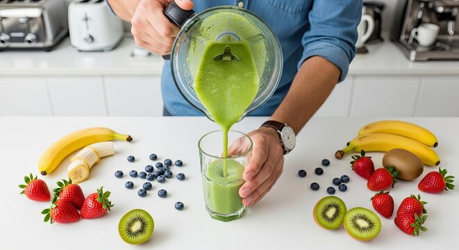 Refreshing Green Smoothie Recipe Healthy Fruit Blend