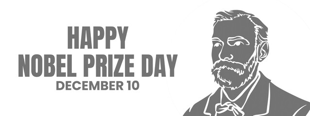 Graphic representation of Nobel Prize Day celebration, isolated, PNG