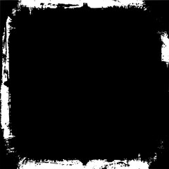 Black background with white paint border creating a striking contrast and interesting design element for artistic projects