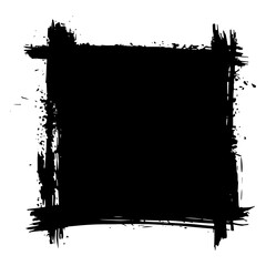Bold black brush stroke design perfect for use in art projects or as a background element in graphic design work
