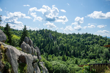 Fototapeta premium mountain landscape with blue sky