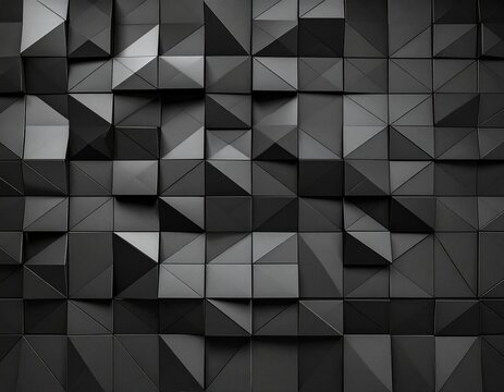 Dark Geometric Tessellated 3D Pattern Background