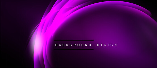 Abstract purple waves form elegant backdrop. Smooth gradients create dynamic visual effect. Modern design element for presentations.