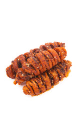 Homemade Chinese Roasted Gluten Skewers with Sesame Seeds - Traditional Henan Shaanxi Street Food