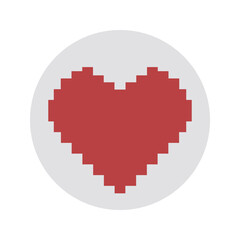 Fototapeta premium Pixel Heart Icon
