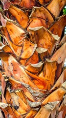 Palm Tree Trunk Close-Up - Natural Textures and Patterns.