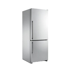 Sleek Kitchen Fridge with Separate Doors Isolated on White PNG