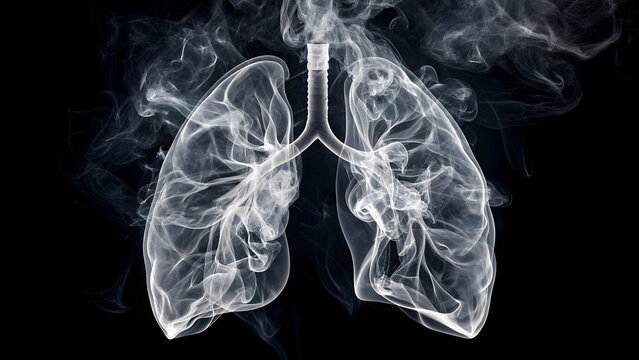 toxic smoke in lung
