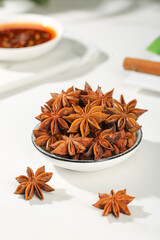Star Anise Spice from Guangxi China in Bowl - Traditional Asian Cooking Ingredient