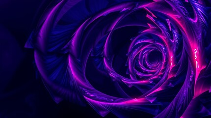 Abstract purple and blue swirling tunnel effect