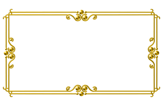 gold frame for text with gold ornament