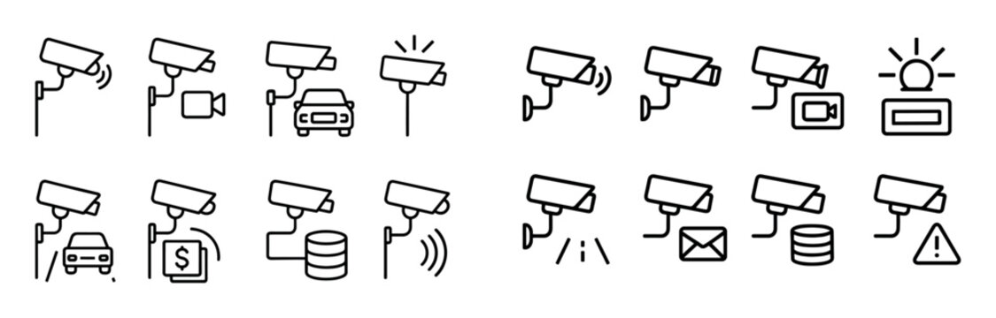 Minimalist Traffic Camera Icons