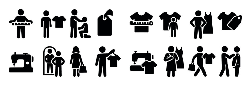 Clothing Size Icon Grid