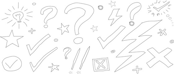 Hand drawn doodle arrow sketch set — curved, spiral and straight arrows collection