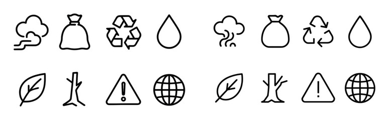 Obraz premium Environmental Impact Icons