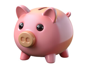 Cute 3D Piggy Bank Model for Kids Saving Money and Financial Education