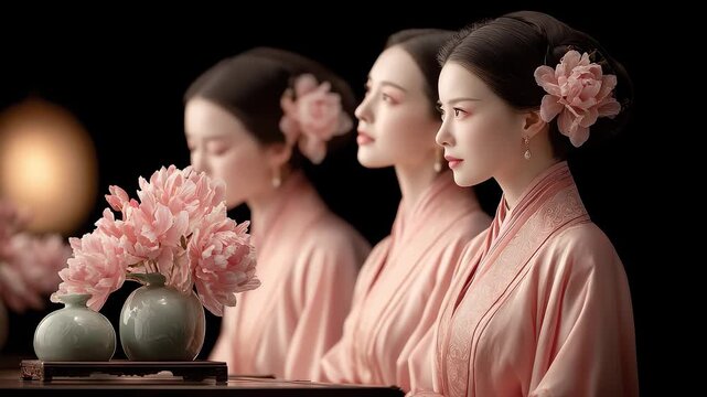 Elegant Beauty of Tang Dynasty Ladies