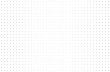 Simple dotted background. Bullet journal black pattern texture. Dotted squared grid graph paper template for notebooks, education. Design printable graphic sheet.
