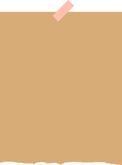 blank note paper on white background