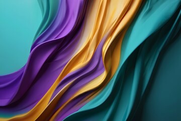 Obraz premium Abstract colorful flowing fabrics creating a dynamic and vibrant visual experience