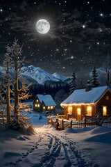 Christmas Winter Village Town