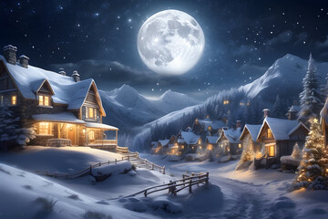 Christmas Winter Village Town