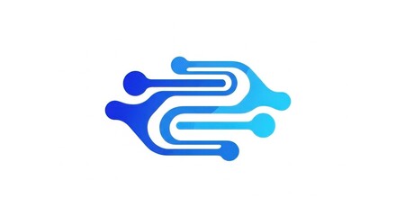 Sleek Futuristic Vector Icon for Seamless Digital Information Flow